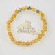 Baltic amber bracelet with jasper beads